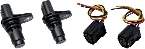 2 قطعة مستشعر موضع عمود الحدبات مع موصل 90919-05060 متوافق مع RAV4 Matrix Venza Corolla Highlander 4Runner Camry Prius Sienna Avalon C-HR xD tC iA iM CT200h ES300h NX300h Vibe in Saudi Arabia