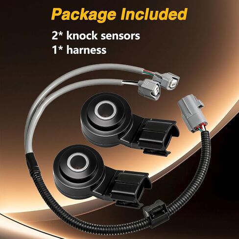 Knock Sensor and Harness Kit Compatible with Toyota 4Runner Avalon Camry Corolla Highlander Matrix Sequoia Sienna Tacoma Tacoma Venza Tundra Yaris Lexus ES330 GS430 GX470 Replace#: 89615-B6010 in Saudi Arabia