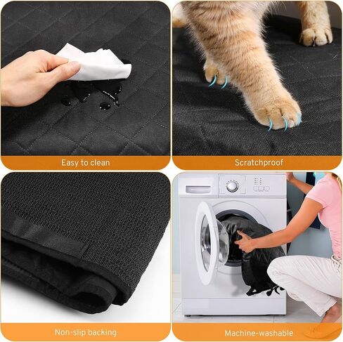 Dog Car Seat Cover for Back Seat Compatible with Toyota Camry Avalon Corolla Prius Accessories 2000-2025 2026, Waterproof & Non-Slip Car Pet Bench Rear Seat Covers in Kuwait