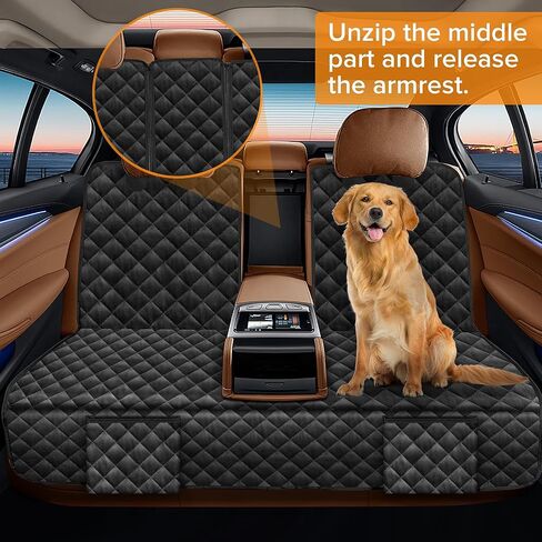 Dog Car Seat Cover for Back Seat Compatible with Toyota Camry Avalon Corolla Prius Accessories 2000-2025 2026, Waterproof & Non-Slip Car Pet Bench Rear Seat Covers in Kuwait