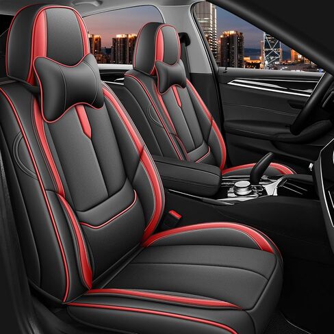 Arazi Seat Covers Full Set for Jeep Wrangler 2009-2025, Nappa Leather Car Seat Cover Full Coverage Waterproof Premium Seat Protectors (Black&Blue,5 Seats Standard) in Saudi Arabia