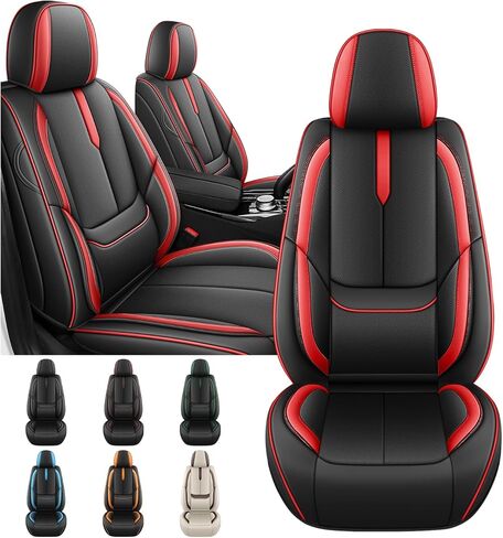 Arazi Seat Covers Full Set for Jeep Wrangler 2009-2025, Nappa Leather Car Seat Cover Full Coverage Waterproof Premium Seat Protectors (Black&Blue,5 Seats Standard) in Saudi Arabia