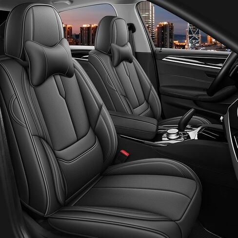 Arazi Seat Covers Full Set for Jeep Wrangler 2009-2025, Nappa Leather Car Seat Cover Full Coverage Waterproof Premium Seat Protectors (Black&Blue,5 Seats Standard) in Saudi Arabia