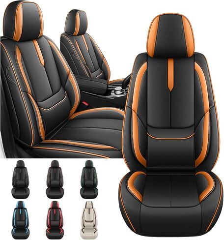 Arazi Seat Covers Full Set for Jeep Wrangler 2009-2025, Nappa Leather Car Seat Cover Full Coverage Waterproof Premium Seat Protectors (Black&Blue,5 Seats Standard) in Saudi Arabia