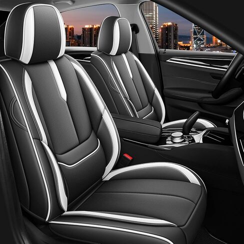 Arazi Seat Covers Full Set for Jeep Wrangler 2009-2025, Nappa Leather Car Seat Cover Full Coverage Waterproof Premium Seat Protectors (Black&Blue,5 Seats Standard) in Saudi Arabia