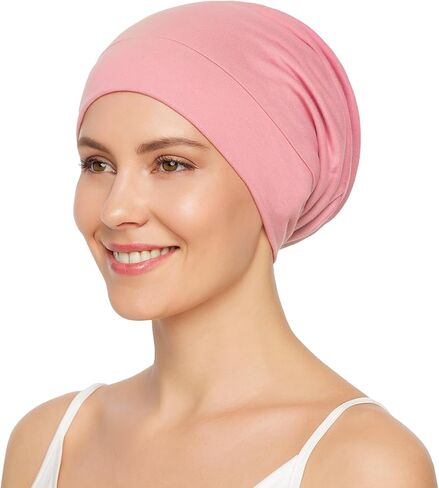 Silk Bonnet for Sleeping Women, Satin Lined Beanie for Curly Hair, Soft Adjustable Sleep Cap for Natural Hair in Saudi Arabia