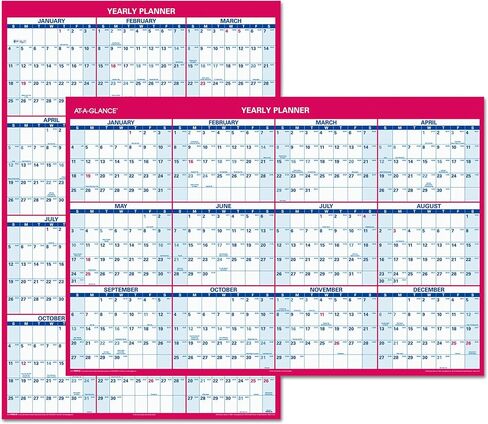 AT-A-GLANCE Vertical/Horizontal Wall Planner, 48 x 32 Inches, White and Cream, 2011 (PM326-28) in Saudi Arabia