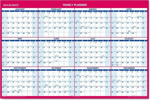 AT-A-GLANCE Vertical/Horizontal Wall Planner, 48 x 32 Inches, White and Cream, 2011 (PM326-28) in Saudi Arabia