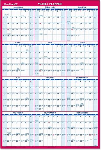 AT-A-GLANCE Vertical/Horizontal Wall Planner, 48 x 32 Inches, White and Cream, 2011 (PM326-28) in Saudi Arabia