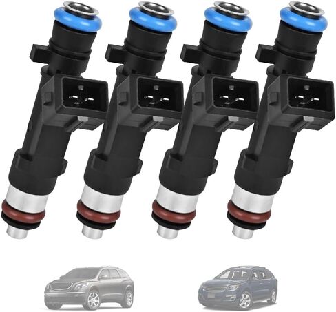 4 Pcs Fuel Injectors Set FIT Chevy Cruze 1.4L Sonic Trax Buick Encore 1.4L Turbocharged, Replaces OE 0280158205 FJ1150 2173432 55565486, 2-Pin Connector Multi-hole Spray Pattern in Kuwait