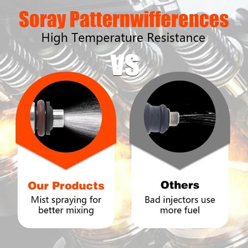 4 Pcs Fuel Injectors Set FIT Chevy Cruze 1.4L Sonic Trax Buick Encore 1.4L Turbocharged, Replaces OE 0280158205 FJ1150 2173432 55565486, 2-Pin Connector Multi-hole Spray Pattern in Kuwait