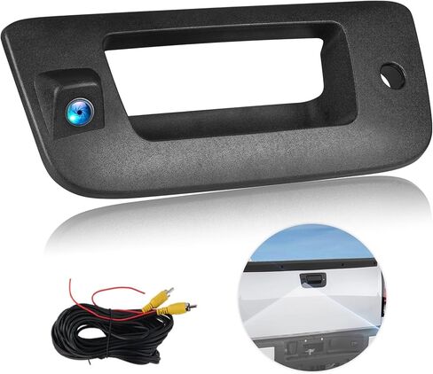 CAMECHO Tailgate Handle Back up Camera for 2007-2014 Chevrolet Chevy Silverado GMC Sierra 1500 2500 3500, IP67 Waterproof IR Night Vision Light Wide Angle AHD/CVBS/PAL Rear View Backup Camera Kit in Saudi Arabia