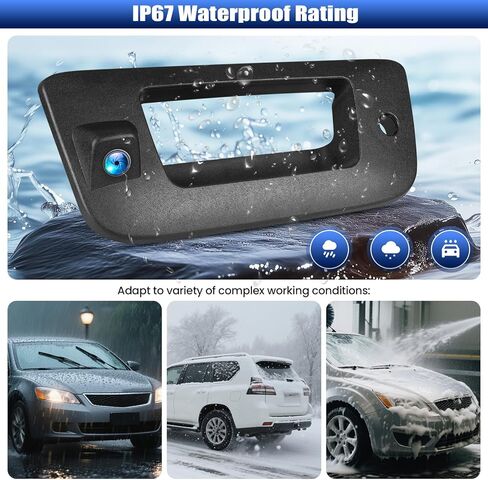 CAMECHO Tailgate Handle Back up Camera for 2007-2014 Chevrolet Chevy Silverado GMC Sierra 1500 2500 3500, IP67 Waterproof IR Night Vision Light Wide Angle AHD/CVBS/PAL Rear View Backup Camera Kit in Saudi Arabia