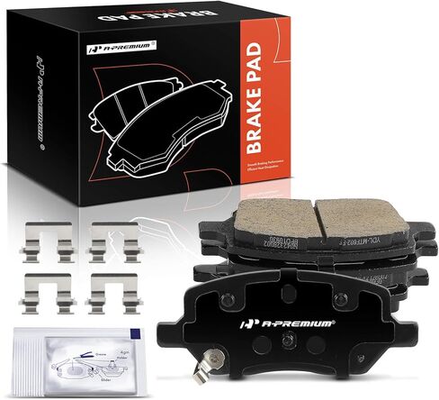 A-Premium Rear Ceramic Brake Pads Set Compatible with Buick Terraza 2005-2007 & Chevrolet Uplander 2005-2009 & Pontiac Montana 2005-2009 & Saturn Relay 2005-2007, 4-Pack in Saudi Arabia
