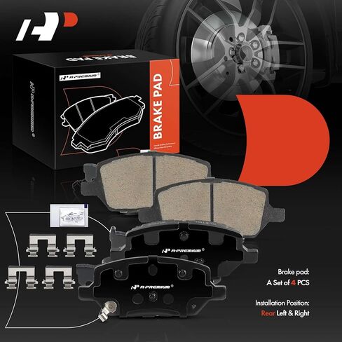 A-Premium Rear Ceramic Brake Pads Set Compatible with Buick Terraza 2005-2007 & Chevrolet Uplander 2005-2009 & Pontiac Montana 2005-2009 & Saturn Relay 2005-2007, 4-Pack in Saudi Arabia