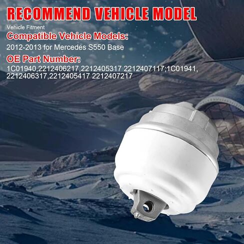 2Pcs Front Left & Right Engine Mount Fit for Mercedes W221 S550 Base 2012-2013 Replace 2212407117 2212407217 2212406217 2212406317 in Kuwait