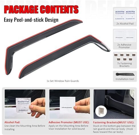 IKON MOTORSPORTS in Channel Window Visors Compatible with 1997-2006 Jeep Wrangler, Slim Style Acrylic Smoke Rain Guards, Side Window Wind Deflectors 2PCS in Saudi Arabia