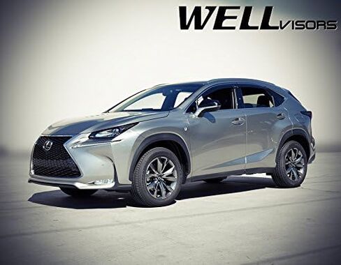 أقنعة نافذة WellVisors منحرفة للرياح متوافقة مع Lexus 2015-2021 NX200T NX300 مع واقيات مطر من الكروم 3-847LX019 in Saudi Arabia