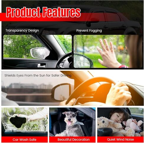 IKON MOTORSPORTS Tape on Window Visors Compatible with 2022-2026 Kia Carnival, Mugen Style Acrylic Somke Rain Guards, Side Window Wind Deflectors 4PCS in Saudi Arabia