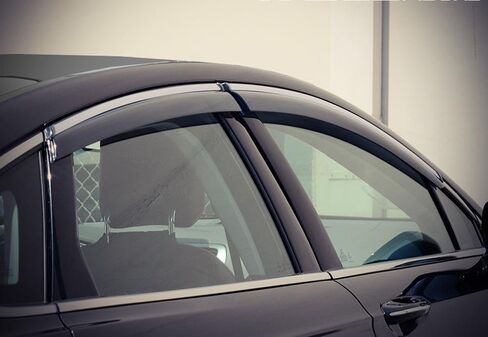WellVisors Window Visors Wind Deflectors Compatible with Ford 2013-2020 Fusion Sedan with Chrome Trim Rain Guards 3-847FD010 in Saudi Arabia