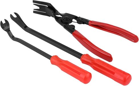 Door Trim Removal Pliers, Spring Loaded Wide Nose Design, Car Interior Remover Tool, 3Pcs Set for Auto Repair, DIY Enthusiasts, Professional Mechanics, Removing Door Panels, Dashbo in Saudi Arabia