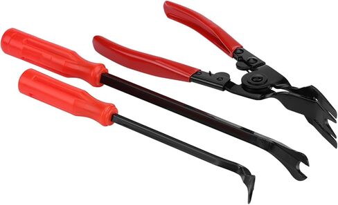 Door Trim Removal Pliers, Spring Loaded Wide Nose Design, Car Interior Remover Tool, 3Pcs Set for Auto Repair, DIY Enthusiasts, Professional Mechanics, Removing Door Panels, Dashbo in Saudi Arabia
