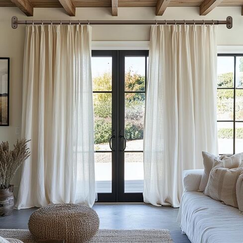 2 حزمة من قضبان الستائر الملفوفة حول البرونز، عمود ستارة معتم للنوافذ من 48 إلى 84 بوصة، قضيب ستائر حديث منحني لتغميق الغرفة مقاس 1 بوصة (برونز/تصميم فريد/جميع المعادن) in Kuwait