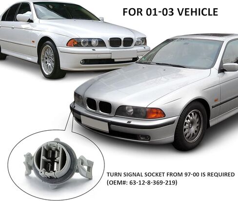 AmeriLite Projector Replacement Halogen Headlights Dual LED Halo Set For 97-00 BMW 5 Series E39 Sedan - Passenger and Driver Side in Saudi Arabia