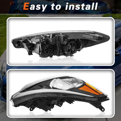 مصباح أمامي TODO مع مصابيح متوافقة مع 2014 2015 2016 Kia Forte Forte5، السائق/الجانب الأيسر، لا يناسب موديلات LED DRL in Kuwait