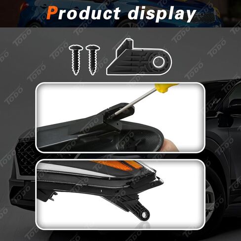 مصباح أمامي TODO مع مصابيح متوافقة مع 2014 2015 2016 Kia Forte Forte5، السائق/الجانب الأيسر، لا يناسب موديلات LED DRL in Kuwait