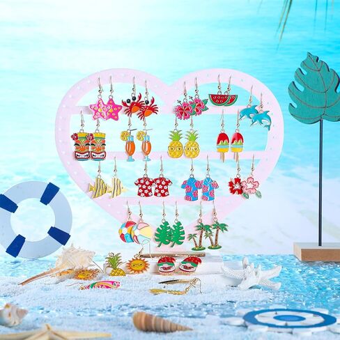 36 Pair Summer Earrings for Women Tropical Earrings Hawaiian Earrings for Palm Tree Drop Earrings Studs for Luau Party(Novel) in Saudi Arabia