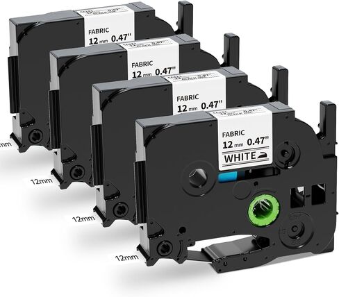 Labelife TZe-FA231 TZe-FA3 Replace for Brother Iron-On Fabric Label Tape TZ 12mm 0.47" White Compatible with Brother Ptouch PTD400 PTD210 PT-1280 Label Maker, 4-Pack in Kuwait