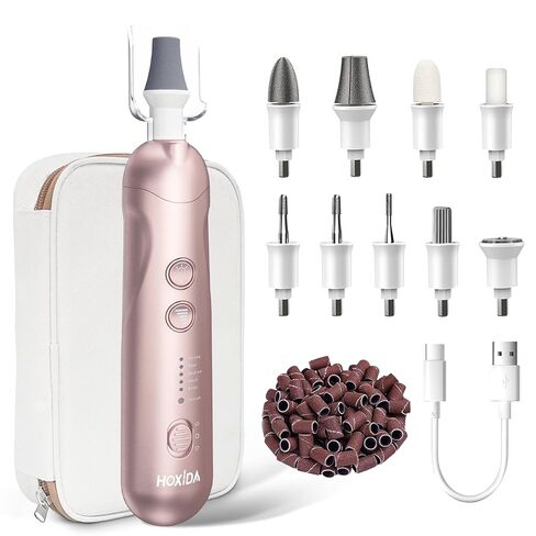 Manicure Pedicure Kit with Case, Professional Nail Grinder for Senior Thick Toenail, Cordless Electric Nail File, 5 Speeds Pedicure Tools for feet Callus Remover, Nail Drill for Women Hand Feet Care in Saudi Arabia