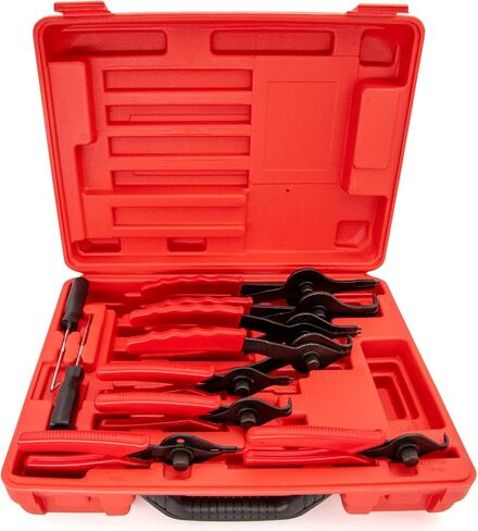 Snap Ring Pliers Set, .038in - .09in for Automobiles Lawnmowers and Farm Equipment Retaining Snap Ring and Circlip Removal Tools Straight & Bent Retaining Ring Pliers w/Hook & Pick in Kuwait