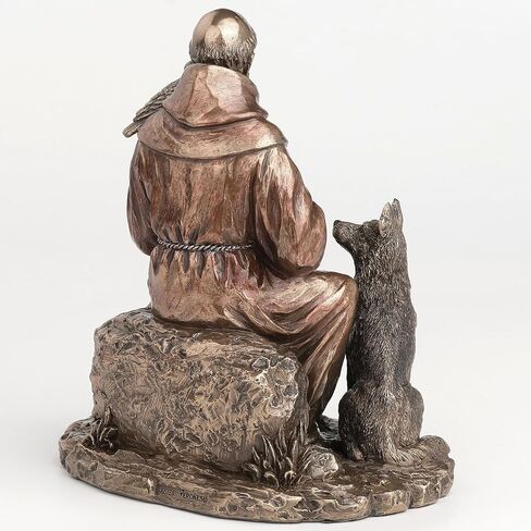Veronese Design 6 3/8 Inch Saint Francis of Assisi The Blessing of The Animals Cold Cast Resin Bronze Finish Statue Religious Home Decor in Saudi Arabia