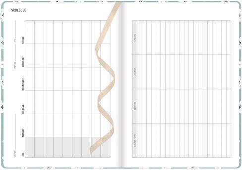 Letts of London® Daisies Academic Weekly/Monthly Planner، أغسطس 2025 إلى يوليو 2026، عرض أسبوعي، تجليد مخيط، متعدد اللغات، مقاس A6، 5.875 بوصة × 4.125 بوصة، نعناعي (C031869-26) in Kuwait