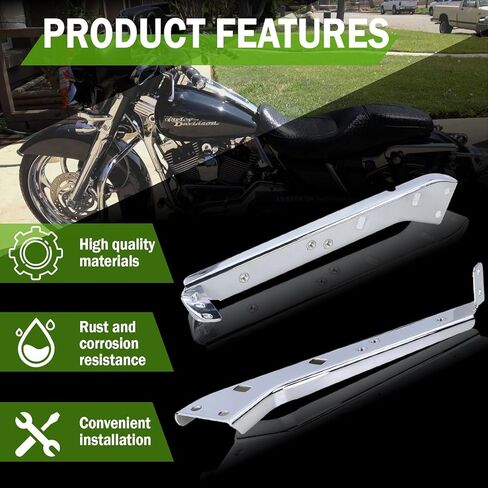 Saddlebag Rail Support Bracket Compatible with Harley Touring, Street Glide, Road King, Electra Glide FLT, FLHT, FLHR, FLTR, FLHX 1985-2008, Replaces 90718-79C 90720-79C (Without Bolts) in Kuwait