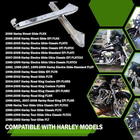 Saddlebag Rail Support Bracket Compatible with Harley Touring, Street Glide, Road King, Electra Glide FLT, FLHT, FLHR, FLTR, FLHX 1985-2008, Replaces 90718-79C 90720-79C (Without Bolts) in Kuwait