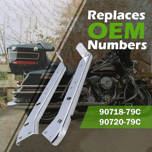 Saddlebag Rail Support Bracket Compatible with Harley Touring, Street Glide, Road King, Electra Glide FLT, FLHT, FLHR, FLTR, FLHX 1985-2008, Replaces 90718-79C 90720-79C (Without Bolts) in Kuwait
