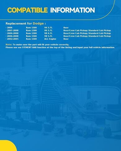 ممتصات الصدمات الأمامية من PHILTOP صدمات بديلة للسيارات متوافقة مع رام 2500 2003-2010، رام 3500 2003-2010، 2500 2011-2013، رام 1500 2006-2008، 3500 2011-2012 in Saudi Arabia