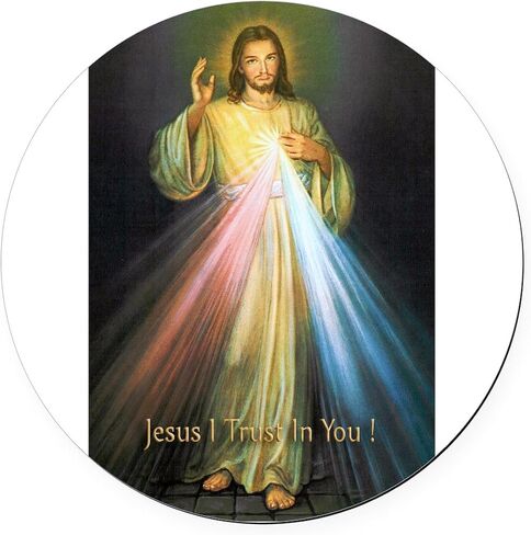 CafePress The Divine Mercy شاشة عرض مغناطيسية مستديرة مقاس 5.5 بوصة ومصد مغناطيسي للسيارة in Saudi Arabia
