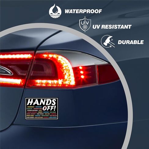 Hands Off Protest Car Magnet - 6" x 4" Pro-Equality Anti-Hate Resist Racism Anti-Fascism Social Justice Advocacy Decor – Rally-Ready Activist Vehicle Magnet in Saudi Arabia