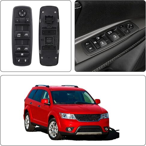 Power Master Window Switch 14+6 Pins Front Left Driver Side Compatible with 2017-2019 Dodge Journey Replacement OEM 68307001AA 1 Auto Button Blue Light in Saudi Arabia