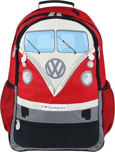 BRISA VW Collection - Volkswagen Hiking Laptop University Backpack in T1 Bus Campervan Design (30 L/7.9 gal/Large/Red) in Saudi Arabia