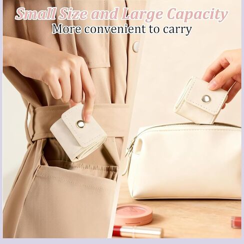 حقيبة مجوهرات صغيرة للسفر مكونة من 3 قطع، حقيبة تنظيم مجوهرات السفر، حقيبة سفر مجوهرات مخملية ناعمة محمولة للأقراط والخواتم والقلائد والأساور، مضادة للخدش وقابلة للطي للسفر والاستخدام اليومي in Kuwait