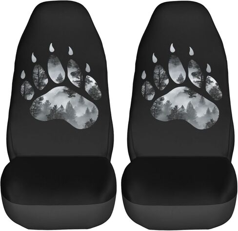 Delerain Car Seat Covers Set 2Pcs, Cute Chubby Frog Universal Front Car Seats Vehicle Enterior Protector Suitable Fits Most Car Auto SUV Sedan Truck in Kuwait