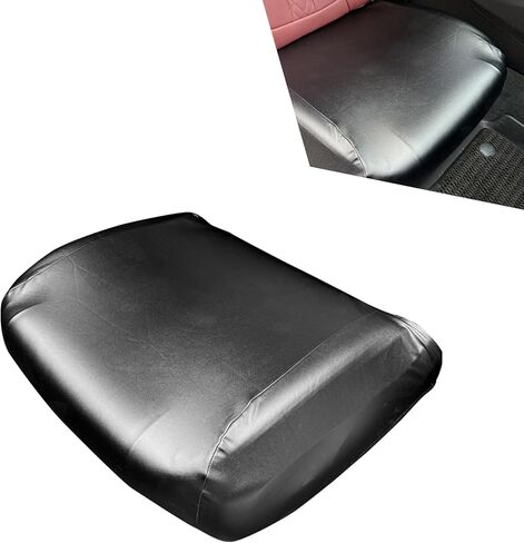 Leather Car Seat Cover, Waterproof & Non-Slip Front Seat Base Protector, Full-Coverage Elastic Design Protective Cover Decoration, Universal for Most SUVs, Trucks, Sedan (Black) in Kuwait