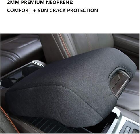 1.5mm Neoprene Console Cover for Ford F150 F250 F350 F450 Expedition - Armrest Protector, Sweat & Pet Resistant in Saudi Arabia