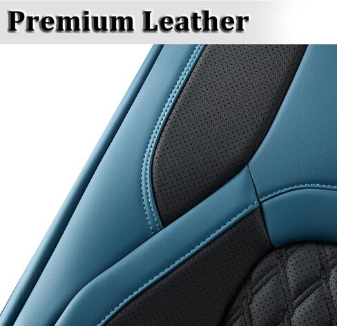 Coverado Curved Front Seat Covers Dodge RAM 1500, Waterproof Leatherette Blue Seat Covers Full Coverage for Car Compatible with 2009-2018 Dodge Ram 1500, 2010-2024 Ram 2500 3500 Dodge RAM in Kuwait
