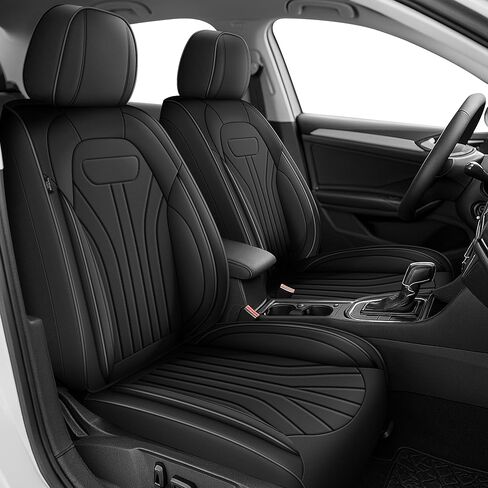 AOMSAZTO Car Seat Covers Full Set Fit for Nissan Rogue 2009-2026 Waterproof Faux Leather Automotive Seat Covers Protector(5 Seats,Black) in Saudi Arabia